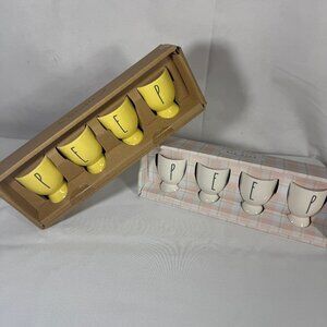 Rae Dunn "PEEP" two set White N Yellow